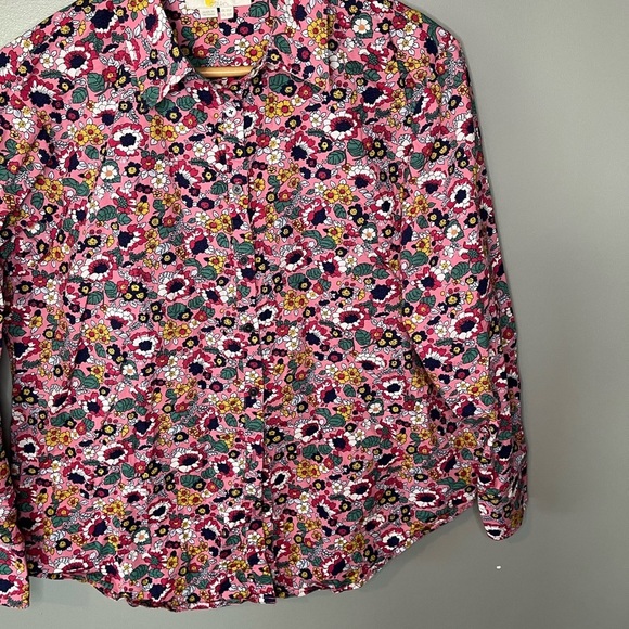 Boden Relaxed Cotton Shirt Pink Ditsy Floral - Picture 6 of 11